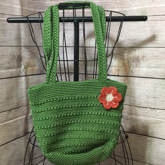 The Sak hand crocheted green purse - Picture 1 of 6